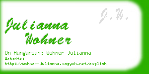 julianna wohner business card